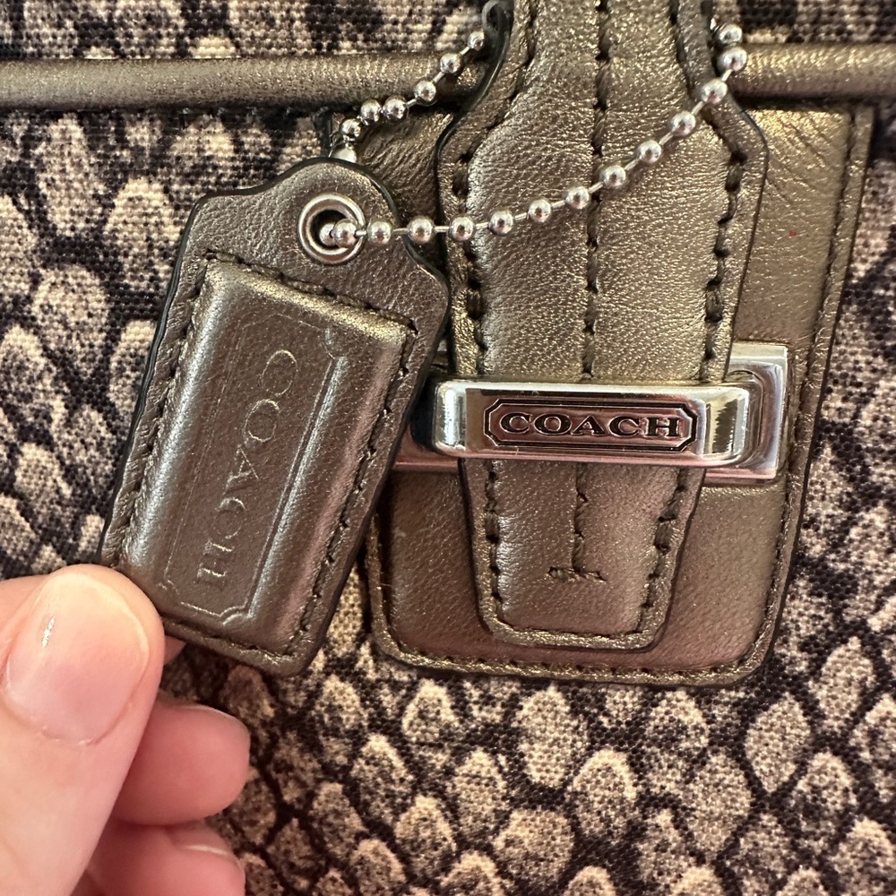 Coach Gray Patterned Tote Bag - Picture 8 of 14